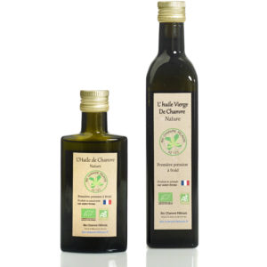 huile de chanvre bio bouteilles en verre